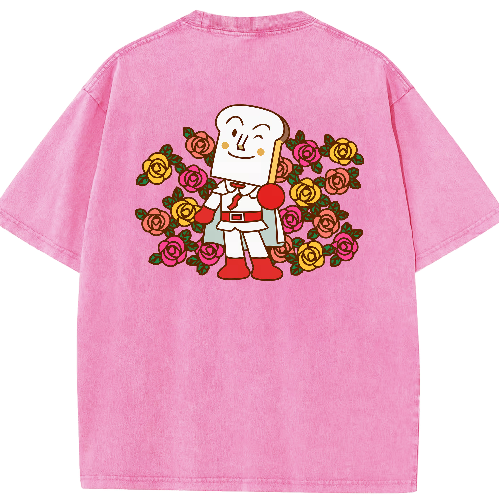（画像用） アンパンマン Anpanman 綿100% ヴィンテージ風 半袖Tシャツ（背面プリント）